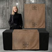 Table Runner Banner Business 2 Logos Faux Linen Wandkleed
