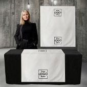 Table Runner Banner Business 2 Logos Faux Linen Wandkleed