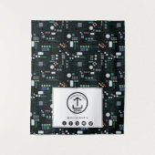 Table Runner Banner Business Logo Circuit Board Wandkleed (Voorkant)