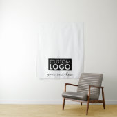 Table Runner Banner Business Logo Events Script Wandkleed (In situ)