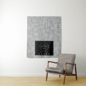 Table Runner Banner Business Logo Mid Century Wandkleed (In situ)