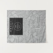 Table Runner Banner Business Logo Mid Century Wandkleed (Voorkant (horizontaal))