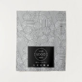 Table Runner Banner Business Logo Mid Century Wandkleed (Voorkant)