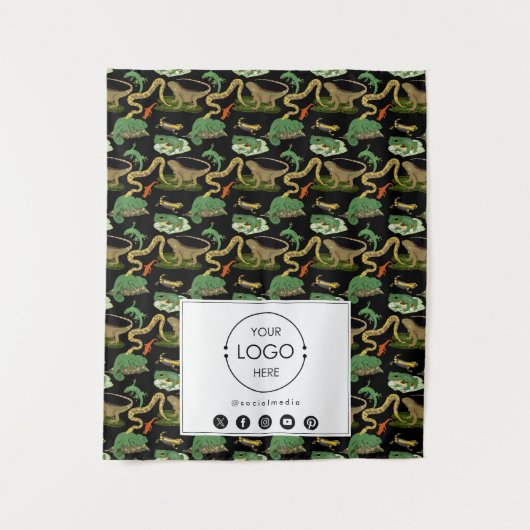 Table Runner Banner Business Logo Pet Reptile Wandkleed (Voorkant)