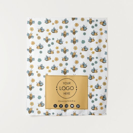 Table Runner Banner Business Logo Social Media Bee Wandkleed (Voorkant)