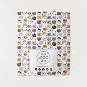 Table Runner Banner Business Logo Social Media Cat Wandkleed (Voorkant)