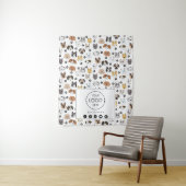 Table Runner Banner Business Logo Social Media Dog Wandkleed (In situ)