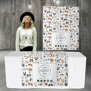 Table Runner Banner Business Logo Social Media Dog Wandkleed