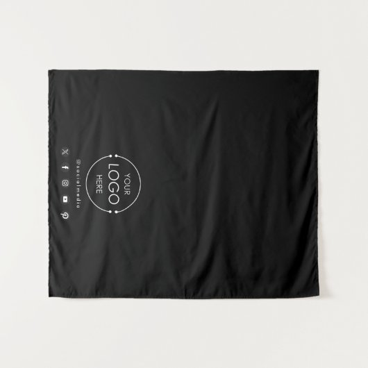 Table Runner Banner Business Logo Social Media Wandkleed (Voorkant (horizontaal))