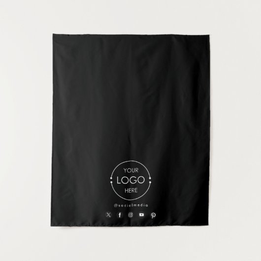 Table Runner Banner Business Logo Social Media Wandkleed (Voorkant)