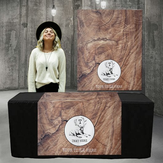 Table Runner Banner Business Monogram Jagen Wandkleed