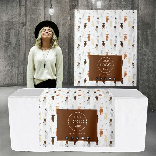 Table Runner Banner Logo Social Media Goat Boerder Wandkleed