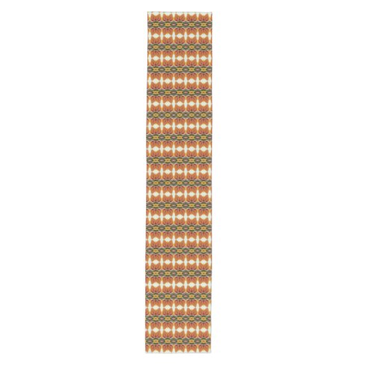 Table Runner, Een levendige kleurrijke stof patroo Medium Tafelloper (Voorkant)