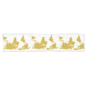Table Runner - Gold Wereldkaart Korte Tafelloper (Horizontaal)