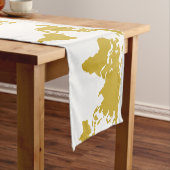 Table Runner - Gold Wereldkaart Korte Tafelloper (Voorbeeld)