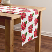 Table Runner Kerstmis Poinsettia Korte Tafelloper (Voorbeeld)