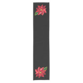 Table Runner Kerstmis Poinsettia Korte Tafelloper (Voorkant)