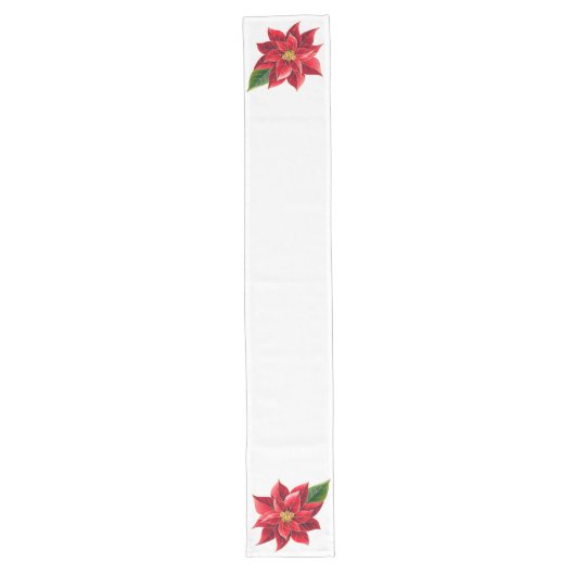 Table Runner Kerstmis Poinsettia Lange Tafelloper (Voorkant)