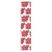 Table Runner Kerstmis Poinsettias Korte Tafelloper (Voorkant)