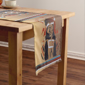 Table Runner met Native American Afbeelding Korte Tafelloper (Voorbeeld)