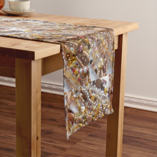 Table Runner - Natural Earth Tones Beeld Print Korte Tafelloper (Voorbeeld)
