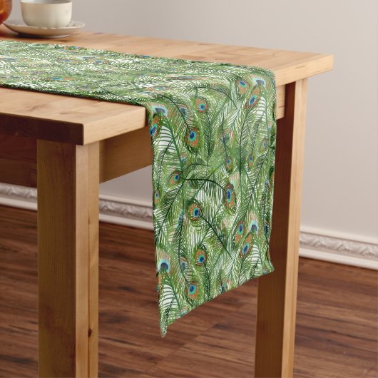 Table Runner-Peacock Feathers Medium Tafelloper (Voorbeeld)