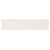 Table Runner - Pretty Red Poppy Pattern. Korte Tafelloper (Horizontaal)