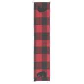 Table Runner Red Buffalo Plaid Beer Zwart Korte Tafelloper (Voorkant)