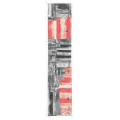 Table Runner – Red Pulse Abstract Design Korte Tafelloper (Voorkant)