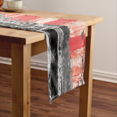 Table Runner – Red Pulse Abstract Design Korte Tafelloper (Voorbeeld)