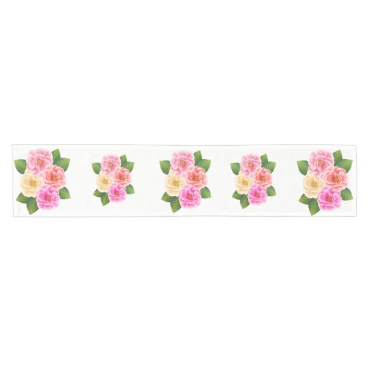 Table Runner-Rozen Korte Tafelloper (Horizontaal)