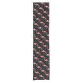 Table Runner-Tropical Pink Flamingo Bird Korte Tafelloper (Voorkant)