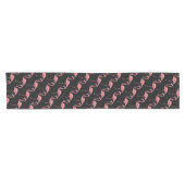 Table Runner-Tropical Pink Flamingo Bird Korte Tafelloper (Horizontaal)