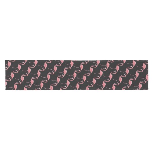 Table Runner-Tropical Pink Flamingo Bird Korte Tafelloper (Horizontaal)