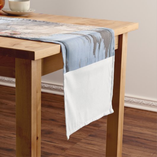 Table Runner Two Chickens Farmhouse Korte Tafelloper (Voorbeeld)