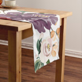 Table Runner Witte Rozen Gouden Geometrische vloer Korte Tafelloper (Voorbeeld)