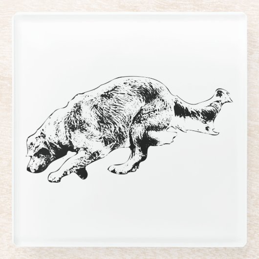 Table Sprint: Golden Snapshot Glazen Onderzetter (Voorkant)