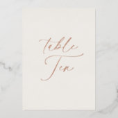 Table Ten Wedding Table Number | Real Foil Folie Uitnodiging (Voorkant)