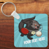 Table Tennis Bearcat Ping Pong Binturong Cartoon Sleutelhanger (Voorkant)