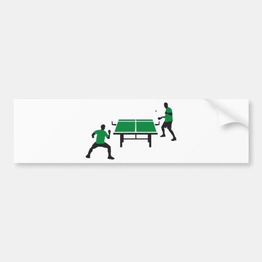 table tennis bumpersticker (Voorkant)