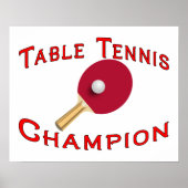 Table Tennis Champion Poster (Voorkant)