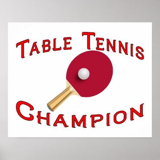 Table Tennis Champion Poster (Voorkant)