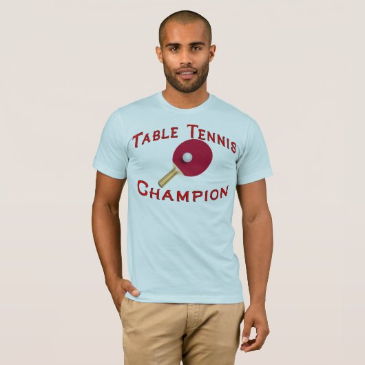 Table Tennis Champion T-shirt (Voorkant volledig)