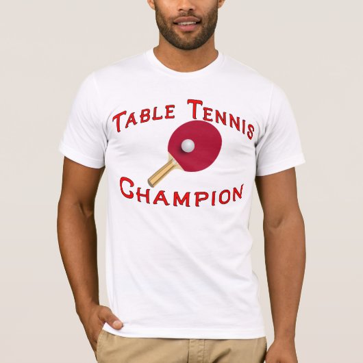 Table Tennis Champion Tee Shirt (Voorkant)