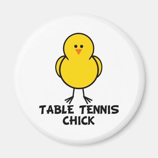 Table Tennis Chick Magneet (Voorkant)