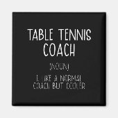 Table Tennis Coach Definition Fun Ping Pong Humor Magneet (Voorkant)