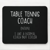 Table Tennis Coach Definition Fun Ping Pong Humor Muismat (Voorkant)