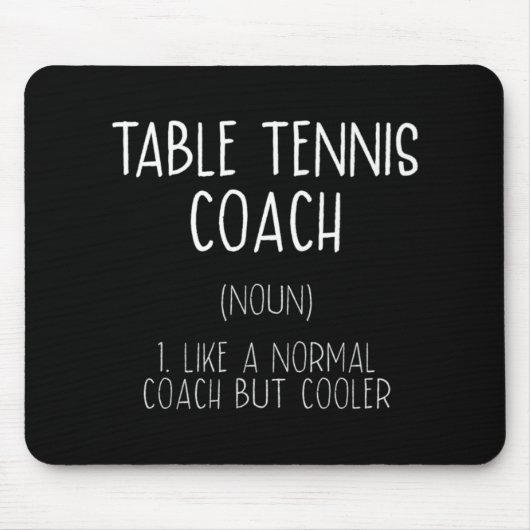 Table Tennis Coach Definition Fun Ping Pong Humor Muismat (Voorkant)