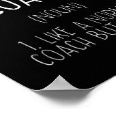 Table Tennis Coach Definition Fun Ping Pong Humor Poster (Hoek)