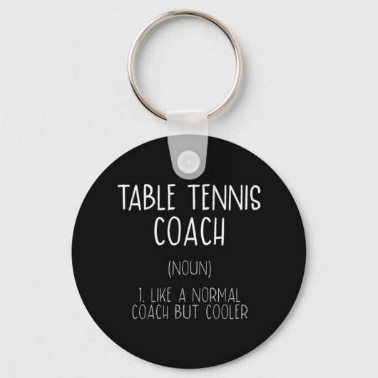 Table Tennis Coach Definition Fun Ping Pong Humor Sleutelhanger (Voorkant)
